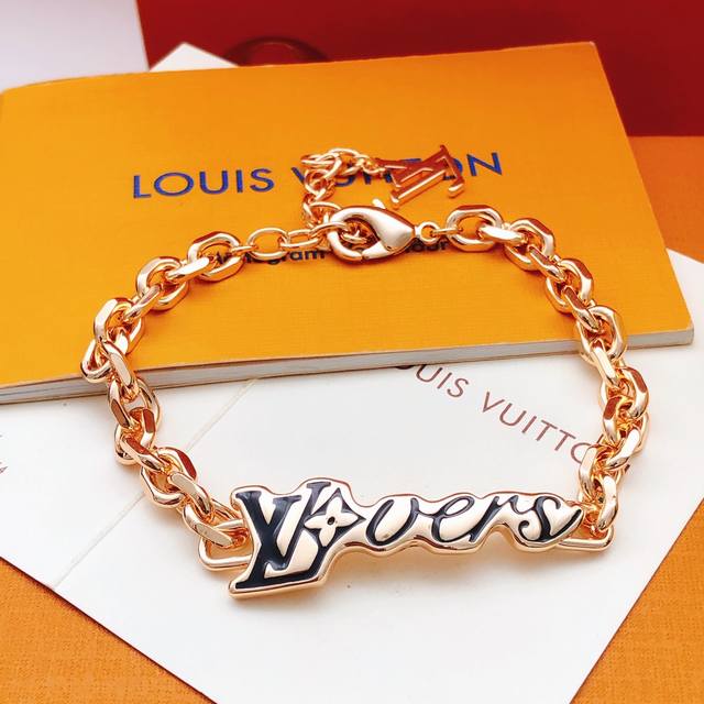 No.Lsl0217 Lv*Latest rose gold oil drop black bracelet consistent Zp brass mater
