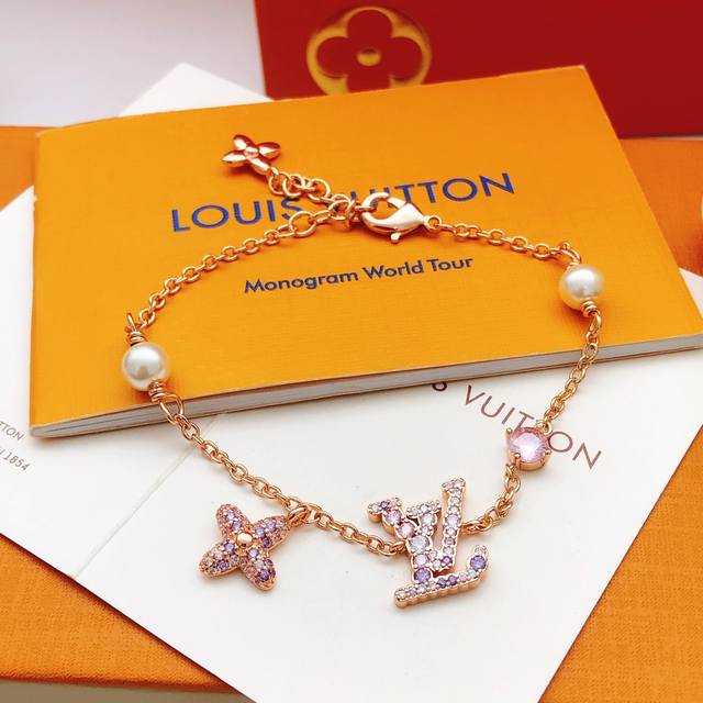 No.Lsl0229 Lv*Latest rose gold color diamond bracelet consistent Zp brass materi