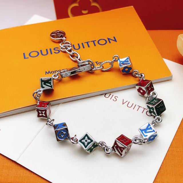 No.Lsl0231 Lv*Latest square block oil drop color bracelet consistent Zp brass ma