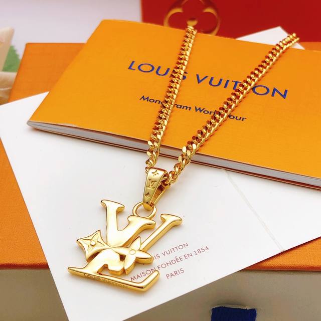 No.Lxl0238 Lv*Latest model smooth necklace consistent Zp brass material DDD
