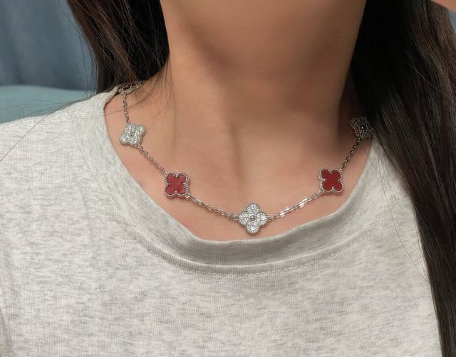 Rose Gold Gold: P485925 Platinum Silver Chain VCA High-Grade Red Shell Interval