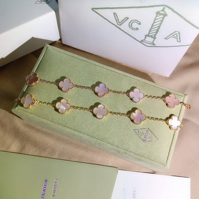 V gold material Van Cleef & Arpels Vca four-leaf clover five-flower bracelet mat