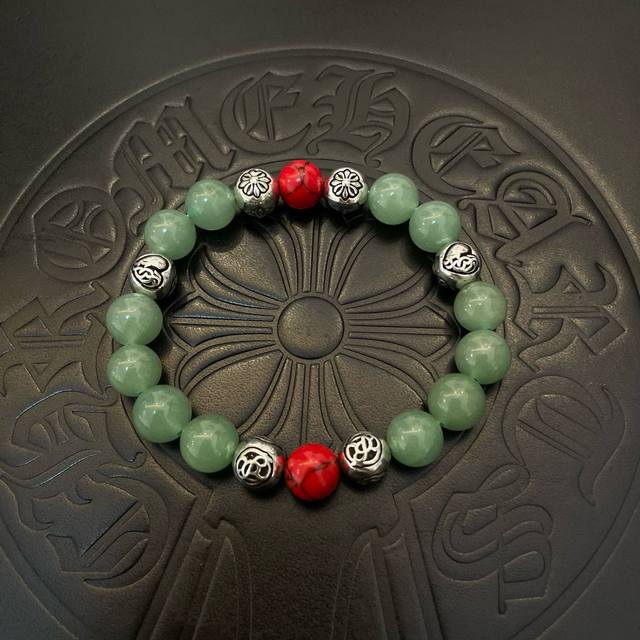 New counter quality Chrome Hearts classic retro multi-element green cat's eye b