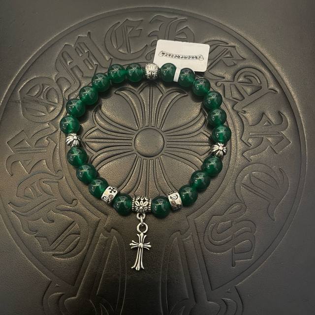 Batch of new counter quality Chrome Hearts classic retro multi-element green aga