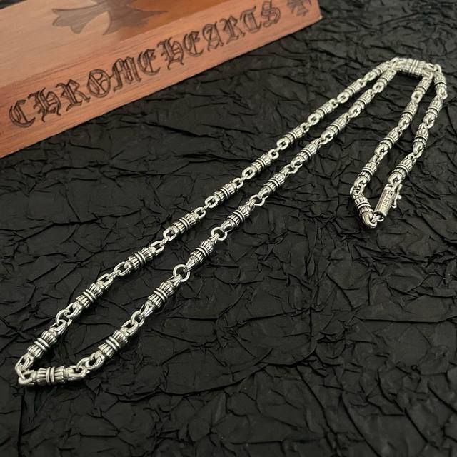 New counter quality Chrome Hearts classic retro mosquito cylindrical necklace wi