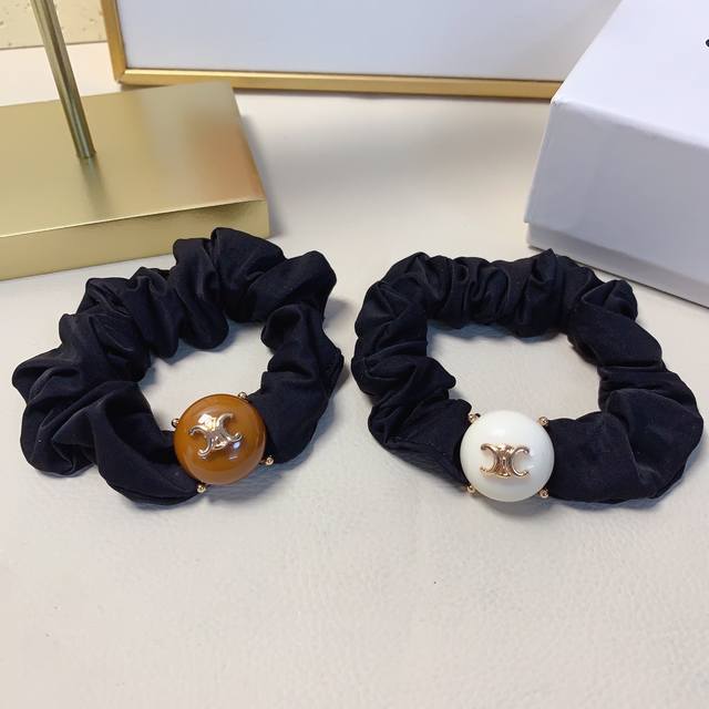 Celine Celine Arc de Triomphe rubber band Arc de Triomphe Logo rubber band hair
