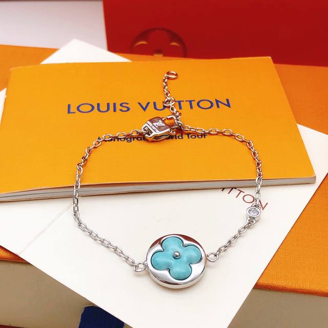 No.Lsl0209 Lv*Latest blue mother-of-pearl bracelet consistent Zp brass material