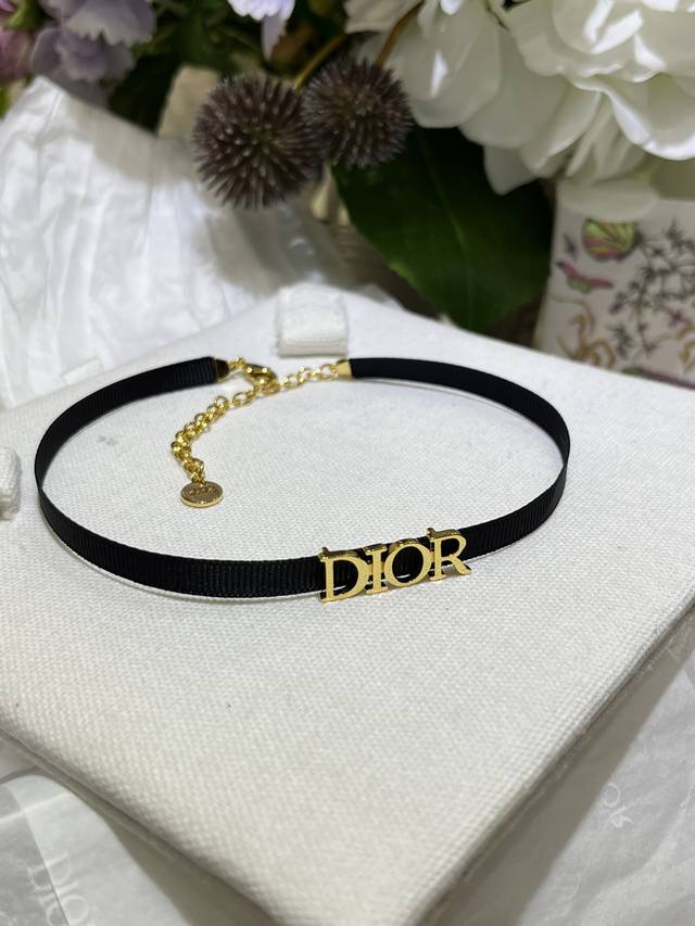 No. Dxl0052 25th-year new rope gold lettering black leather polished necklace C