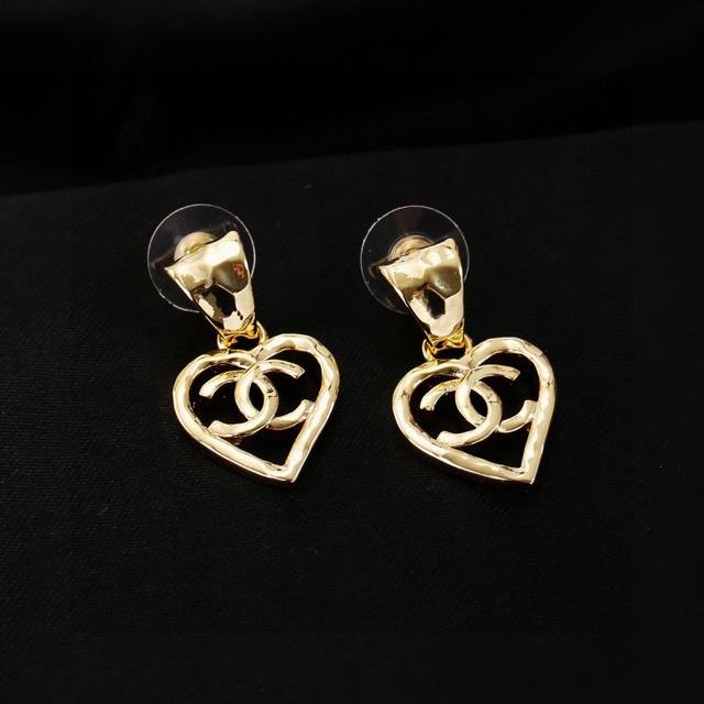 Chanel's new heart earrings are now available at the counter. The double C neckl