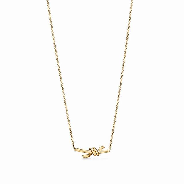 Tiffany necklace Knot series necklace mini knot necklace small polished necklace