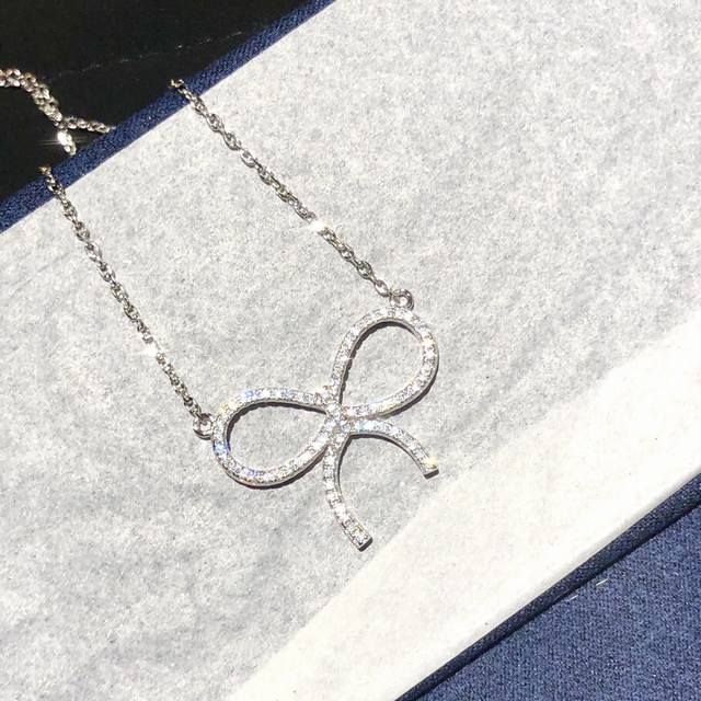 Tiff Tiffany bow necklace, the same style as Fan Bingbing, Omg, the butterfly sh