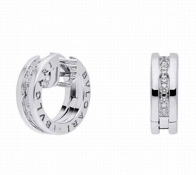 Bv Bulgari popular earrings with diamond earrings. Narrow ear clip earrings seri