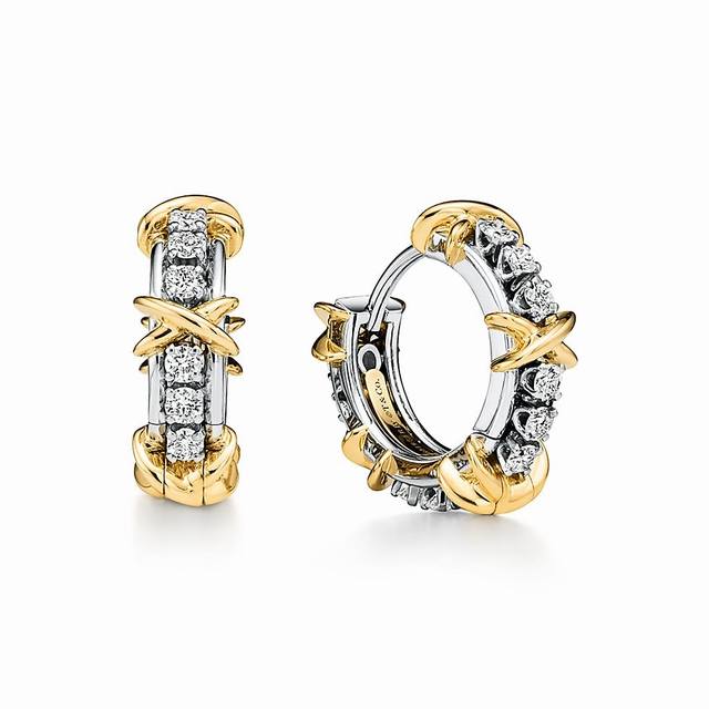 Tiffany earrings, Tiffany cross earrings, the latest Schlumberger series cross f