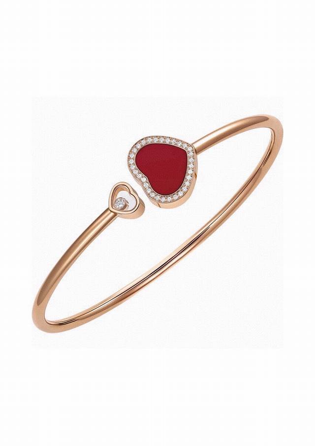 Chopard bracelet heart-shaped smart diamond 18K gold plated craftsmanship inlaid