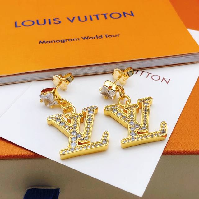 No.Led0187 Lv*Latest diamond square diamond earrings consistent Zp brass materia