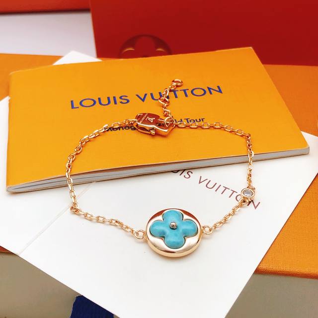 No.Lsl0210 Lv*Latest rose gold blue mother-of-pearl bracelet consistent Zp brass