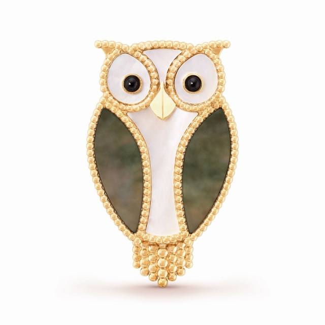 V Gold Owl 2110340. Van Cleef & Arpels' Vca Animal Collection Brooches. These sm