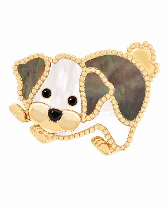 V Gold Bichon Frise 2110340. Van Cleef & Arpels' Vca Animal Collection Brooches.