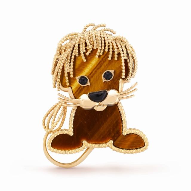 V Gold Lion 2110340. Van Cleef & Arpels' Vca Animal Collection Brooches. These s