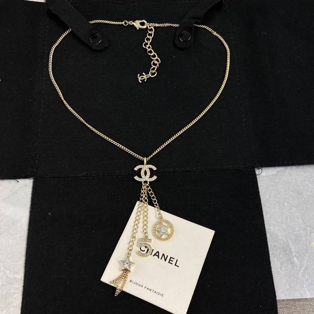 Gxx948 Chanel 25A Star Number Multi-element Choker Necklace DDD