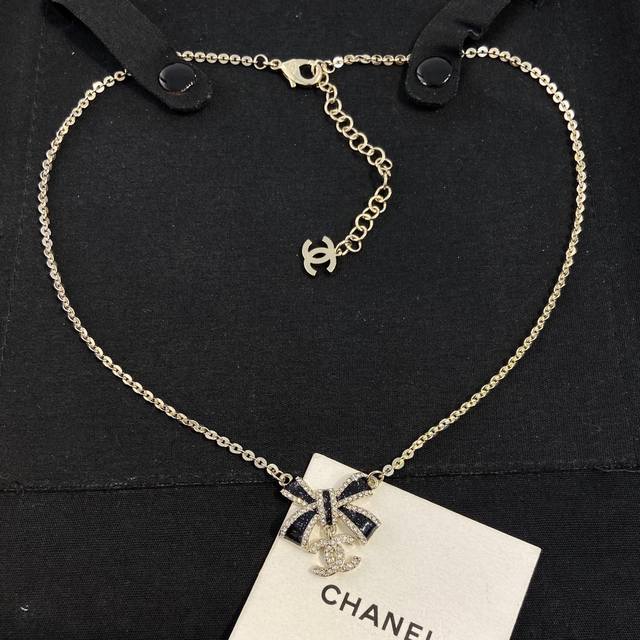 Gxx937 Fragrance 25B Bow Necklace Adjustable Length New Autumn and Winter Collec
