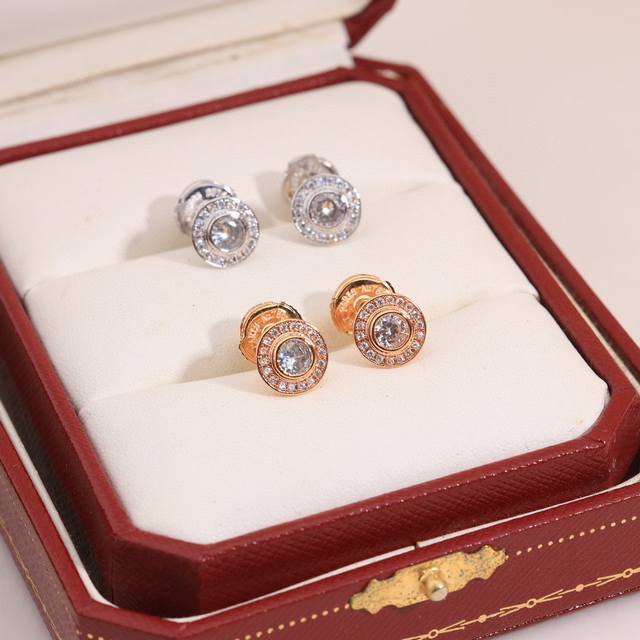 Seiko Cartier single diamond stud earrings. Eight Hearts and Eight Arrows high-