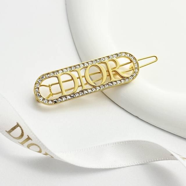 Code H554 0942845 Hairpin Hot Sale Hot New Arrival Dior Rhinestone Letter Hairp