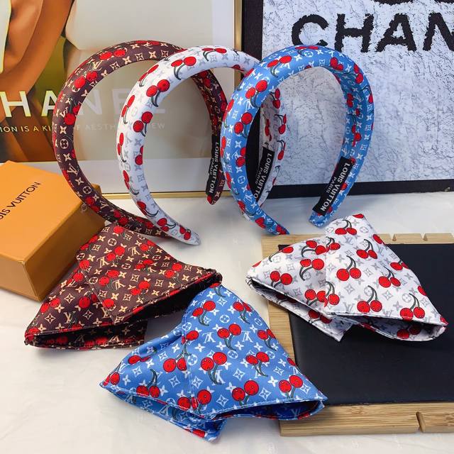 Lv Louis Vuitton Donkey brand headband Hot style cherry sponge European and Amer