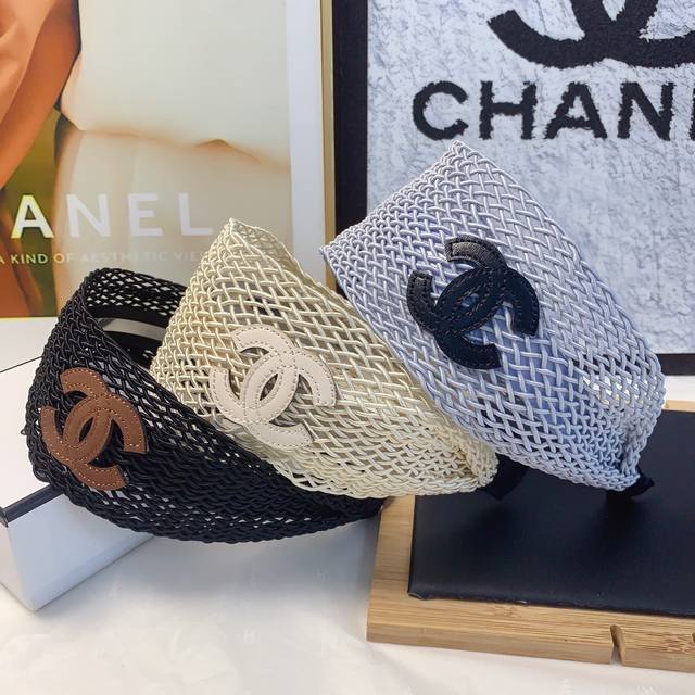 Chanel Xiaoxiang Chanel headband braided nylon rope cowhide logo light luxury fa