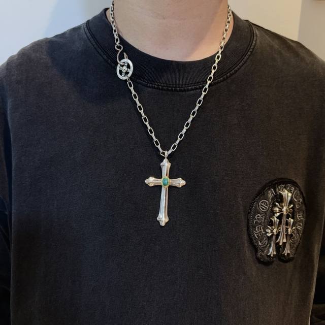 New arrival! Goro's Takahashi Goro's vintage turquoise cross necklace, premium