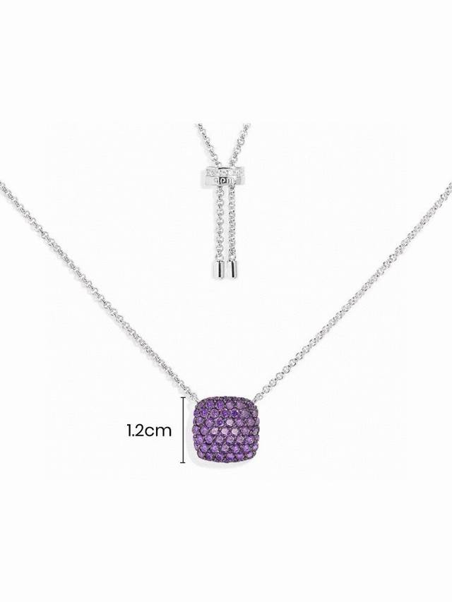 A batch M Monaco purple square adjustment necklace personalized fashion jewelry