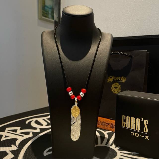 New arrival: Goro'S Takahashi Goro gold feather pendant, Takahashi classic leat