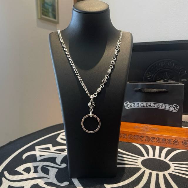 New counter quality Chrome Hearts classic retro multi-element side necklace hear