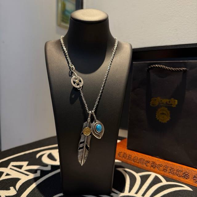New arrival Goro'S Takahashi Goro gold feather pendant, Takahashi classic lette