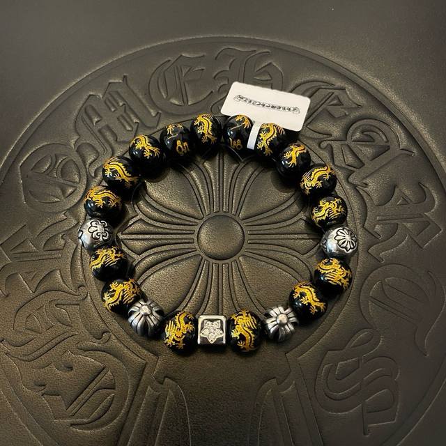 New counter quality Chrome Hearts classic retro auspicious dragon agate *Multi-e
