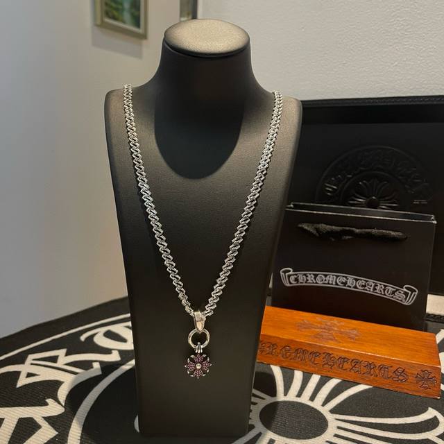 New counter quality Chrome Hearts classic retro multi-element necklace with ful