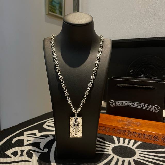 New counter quality Chrome Hearts classic retro multi-element necklace sword pen