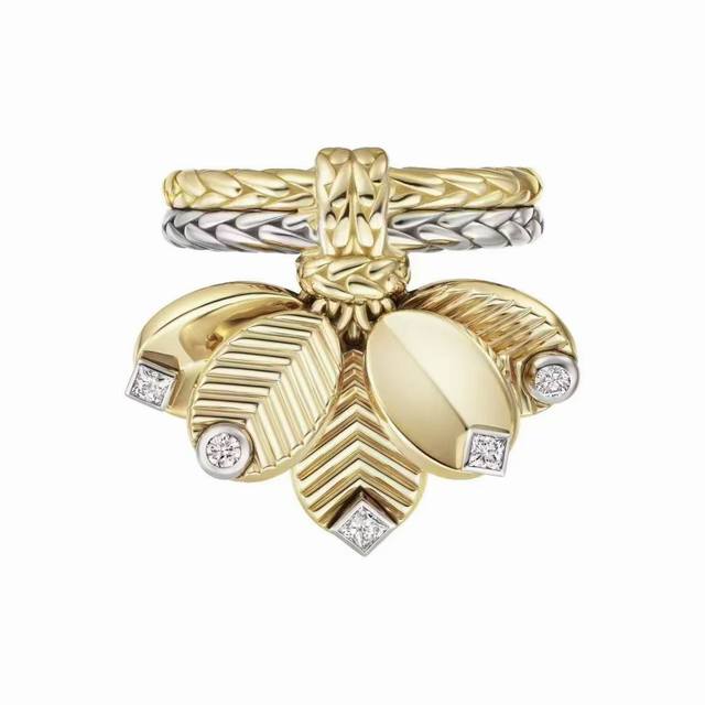Cartier Coffee Bean Leaf Ring has a classic vintage coffee aroma. The gold perfe