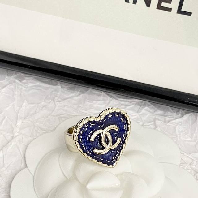 Code R041 Chanel ring bestseller, new arrival, Zp Chan 24 faux denim heart ring