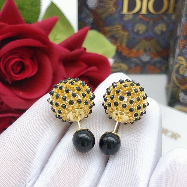 No.Ded0343 Dio*Latest model size tennis black pearl consistent Zp brass material