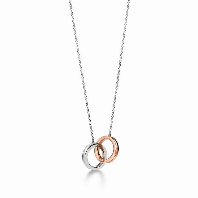 Tiffany necklace Tiffany & Co.1837 double ring necklace latest model synchroniz
