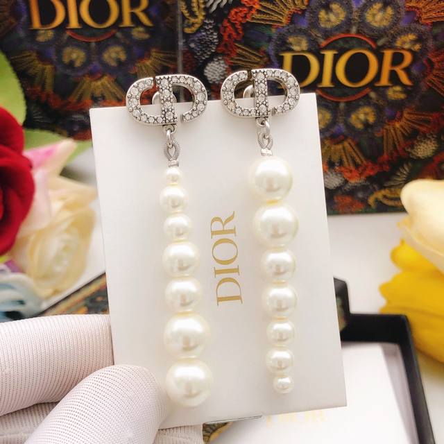 No.Ded0249 Dio*Latest pearl tassel earrings consistent Zp brass material DDD