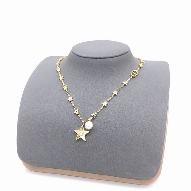 No.Dxl0199 Dio*Latest star necklace consistent Zp brass material DDD