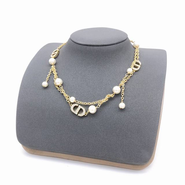 No.Dxl0200 Dio*Latest multi-layered necklace with pearls Zp brass material DDD