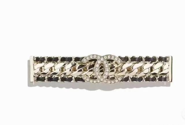 24S rectangular chain sheepskin metal hairpin DDD
