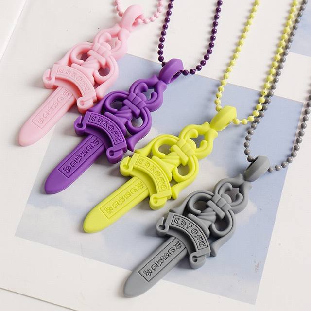 Love necklace summer color necklace necklace women's color resin heart necklace
