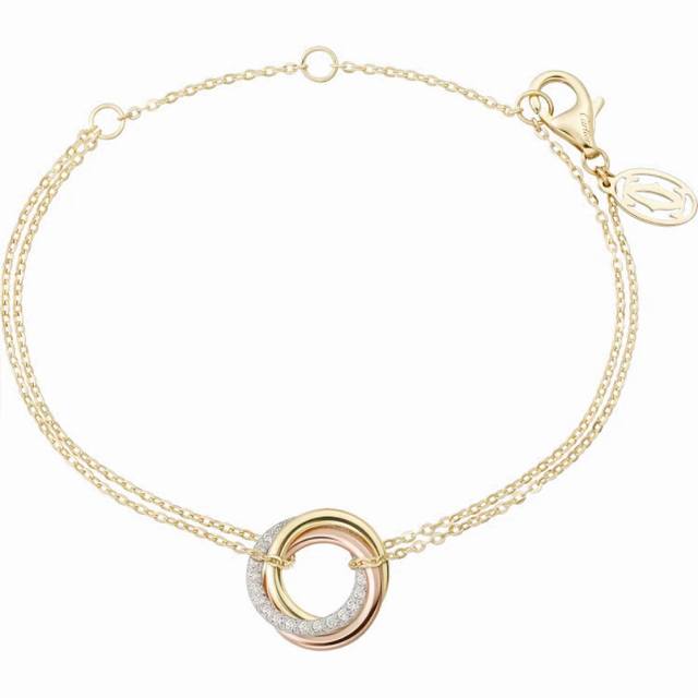 V Cartier small three-ring diamond bracelet in gold, another classic, the encirc