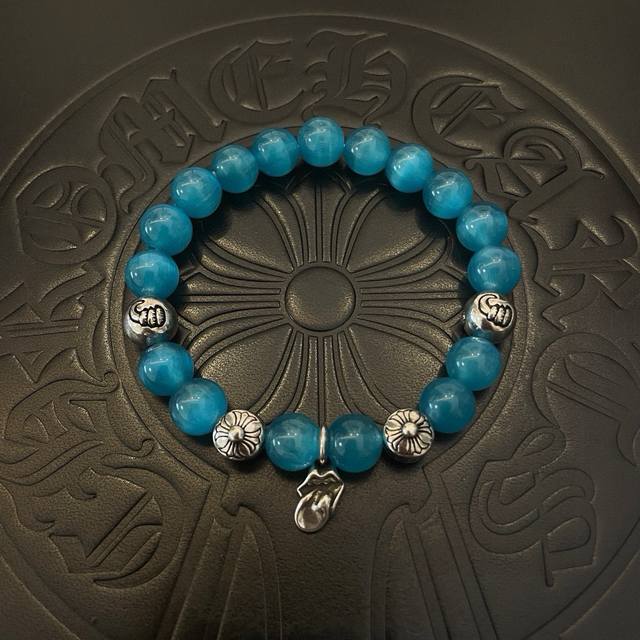 New counter quality Chrome Hearts classic retro multi-element blue cat's eye br
