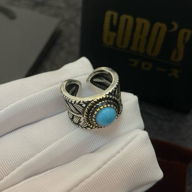 New arrival: Goro's Takahashi Goro Turquoise Feather Ring. This top-of-the-line