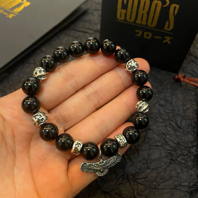 New arrival! Goro's Takahashi Goro Eagle Obsidian bracelet. This premium versio